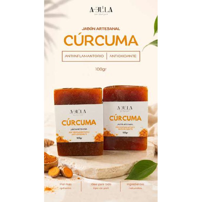 Jabon artesanal de curcuma