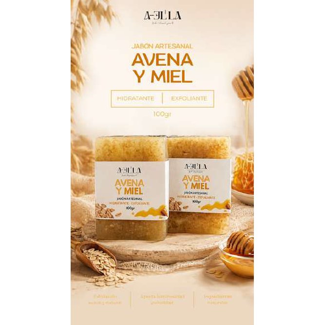 Jabon artesanal de avenda y miel
