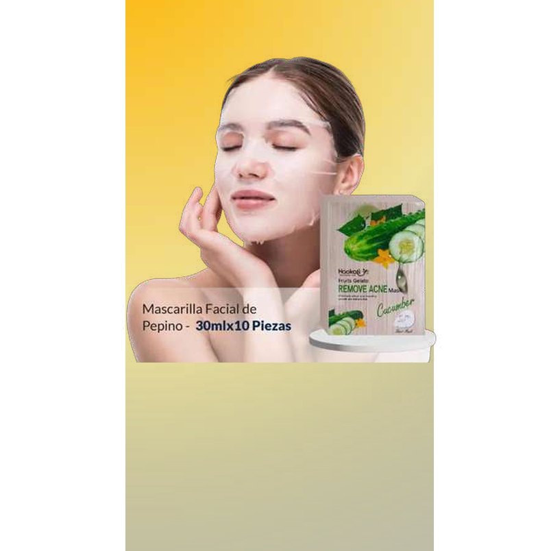 Mascarilla esencia de pepino 30ml x 10 piezas