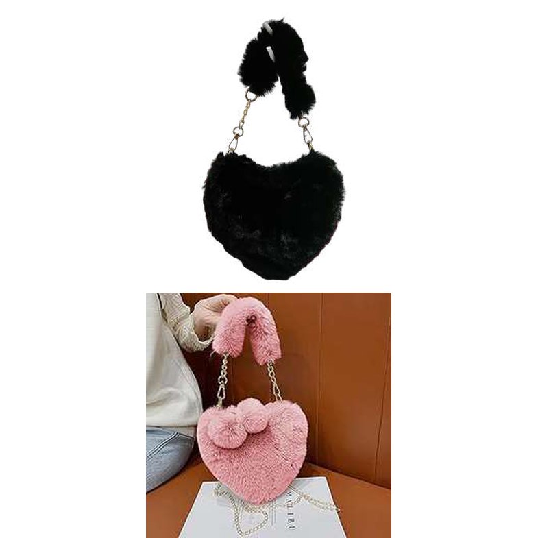 Cartera bolso tipo peluche 6338