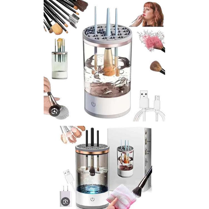 Limpiador eléctrico de brochas de maquillaje