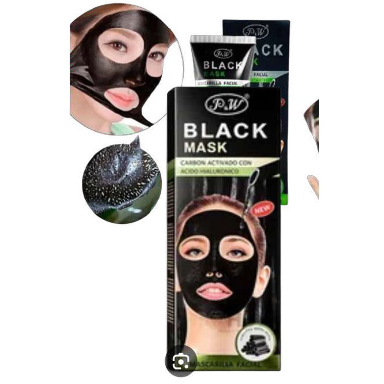 Mascarilla negra black de carbón