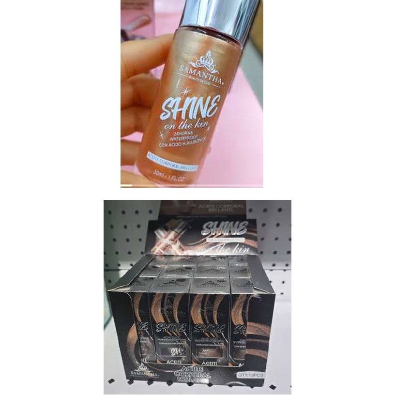 Aceite corporal brillante samantha a