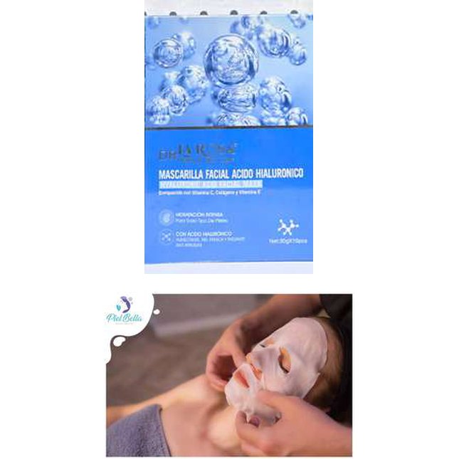 Mascarilla fácial dr. la rosa de 10 sachet ácido hialuronico