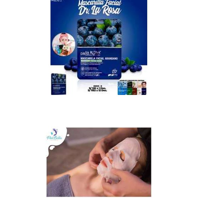 Mascarilla fácial dr. la rosa de 10 sachet arandano