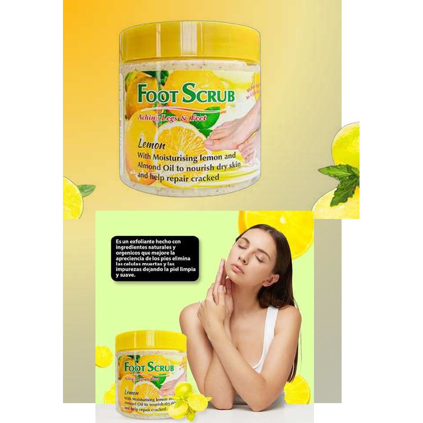 Exfoliante para pies de limón