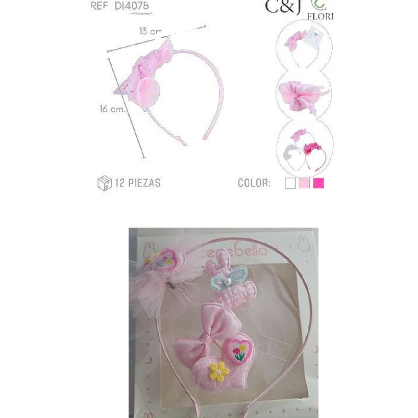 Vinchas de niñas con diseño