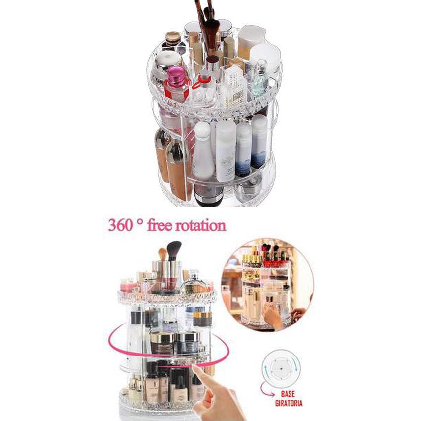 Organizador acrílico de maquillaje 360°