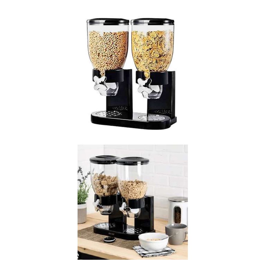 Dispensador de cereales de 2 litros de 2 compartimientos