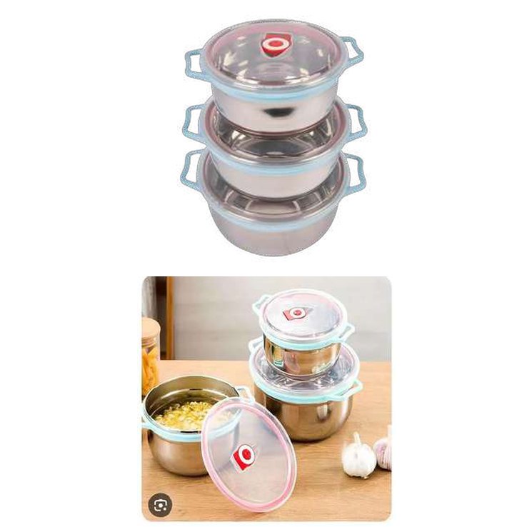 Set de 3 bowl de acero