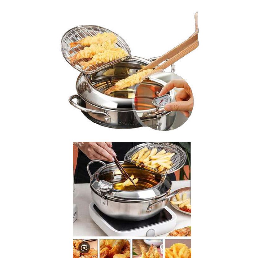Freidora de pollo japonesa con termómetro 3.4 l