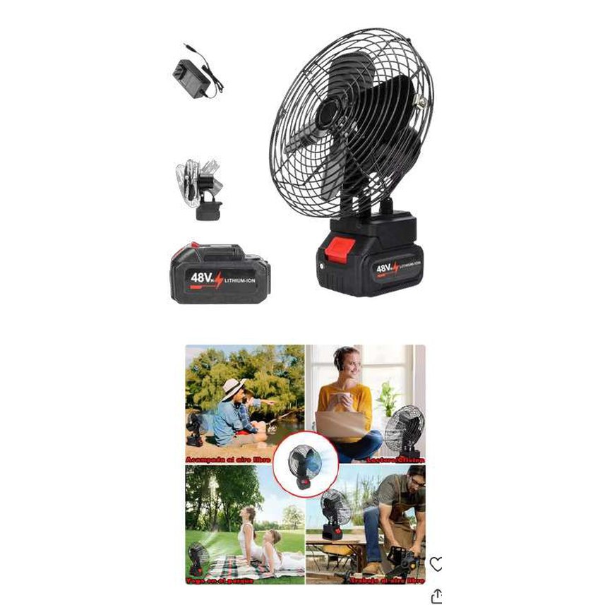 Ventilador multifuncional con 1 bateria