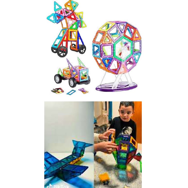 Bloques magneticos de 58 pcs + 3 ages