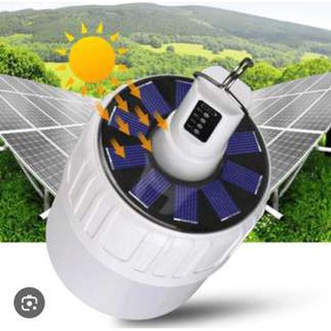 Foco de pared con panel solar recargable