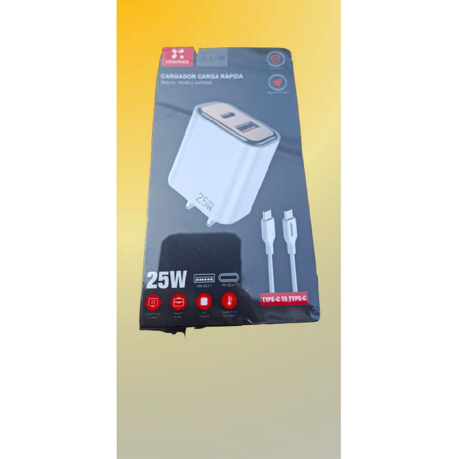 Cargador carga rápida blanco de 25watt