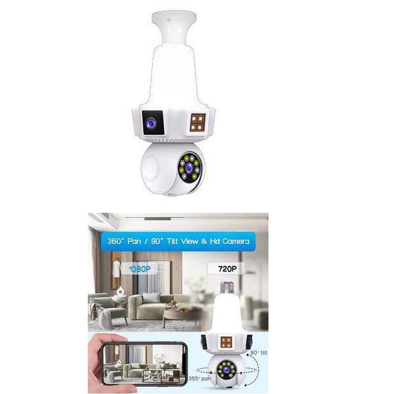 Cámara de seguridad 360° con 3 lentes – v380pro
