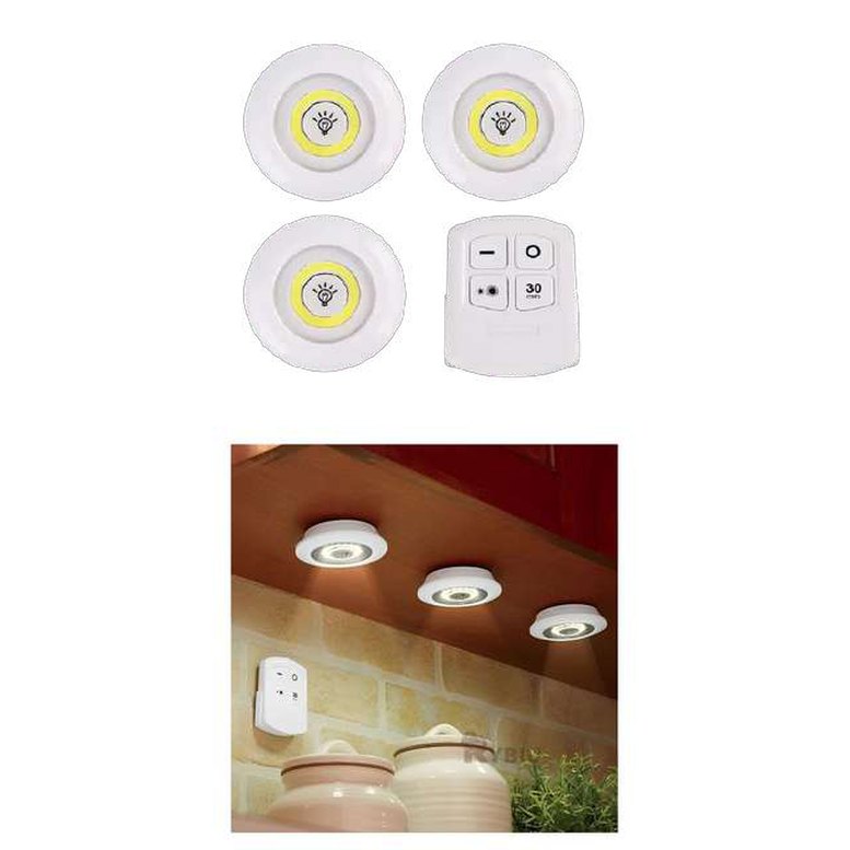 Luz led con control remoto 3 en 1