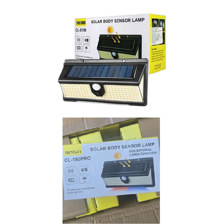 Lampara solar body sensor lamp - Modelo CL-190PRO